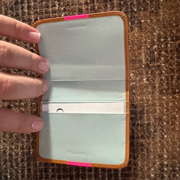 Clare V Tan and Pink Card Holder - Picture 2 of 3